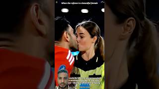 Celebrity When The Referee is a beautiful female #soccerplayer #ahorts #football Wealth