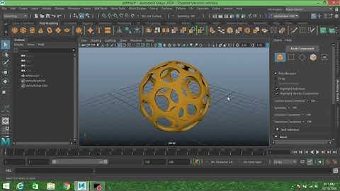 How to model a 3D circular hole with Platonic Solid in maya