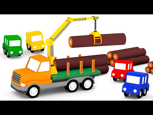 Driven - Grumier Micro Série Camion Avec Rondins, Pièces Mobiles, Lumières Et Sons - Jouet Chantier 3 Ans+