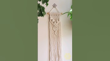 Tutorial👆Painel em Macramê! #macramepassoapasso #macrame #paineldemacrame #wallhanging