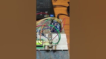 Distance measurement with ultrasonic sensor #youtubeshorts #arduino #electronics #diyprojects