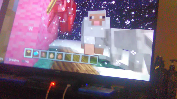 Playing Minecraft