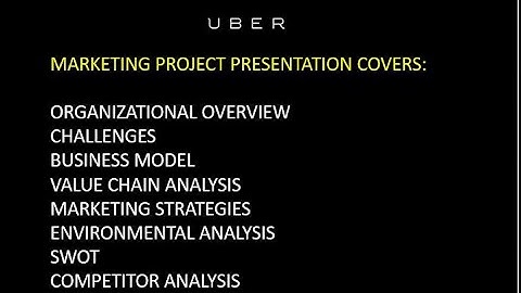UBER MARKETING PROJECT PRESENTATION COVERS MARKETING STRATEGIES, ANALYSIS, PROBLEMS AND SOLUTIONS I