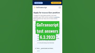 GoTranscript test answers - go transcript MCQ ANSWERS 6 March 2023| MARCH 6, 2023