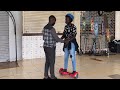 First time.. hover board ride… scary..