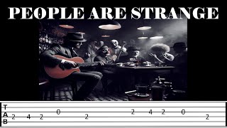 PEOPLE ARE STRANGE cover (Guitar Tab) Resimi