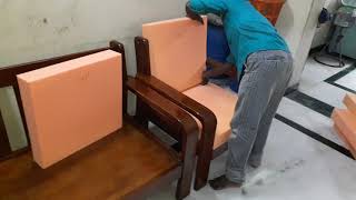 Teak Wood Sofa Polish And Upholstery With Kurlon Foam