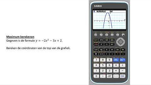 Maximum berekenen (Casio FX-CG50)