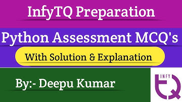 InfyTQ Python Assessment MCQs with solution and explanation | InfyTQ preparation | Intellective Tech