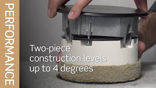 Unlevel Floors Are No Problem For Leviton Poke-Through Floor Boxes