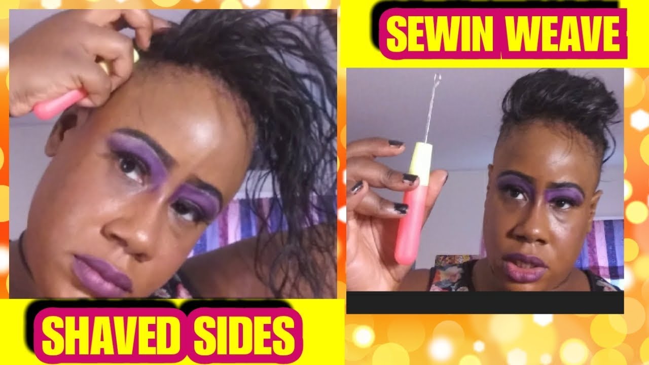 SHAVED SIDES Sewin weave w/lace closure.Part 2 of 2 