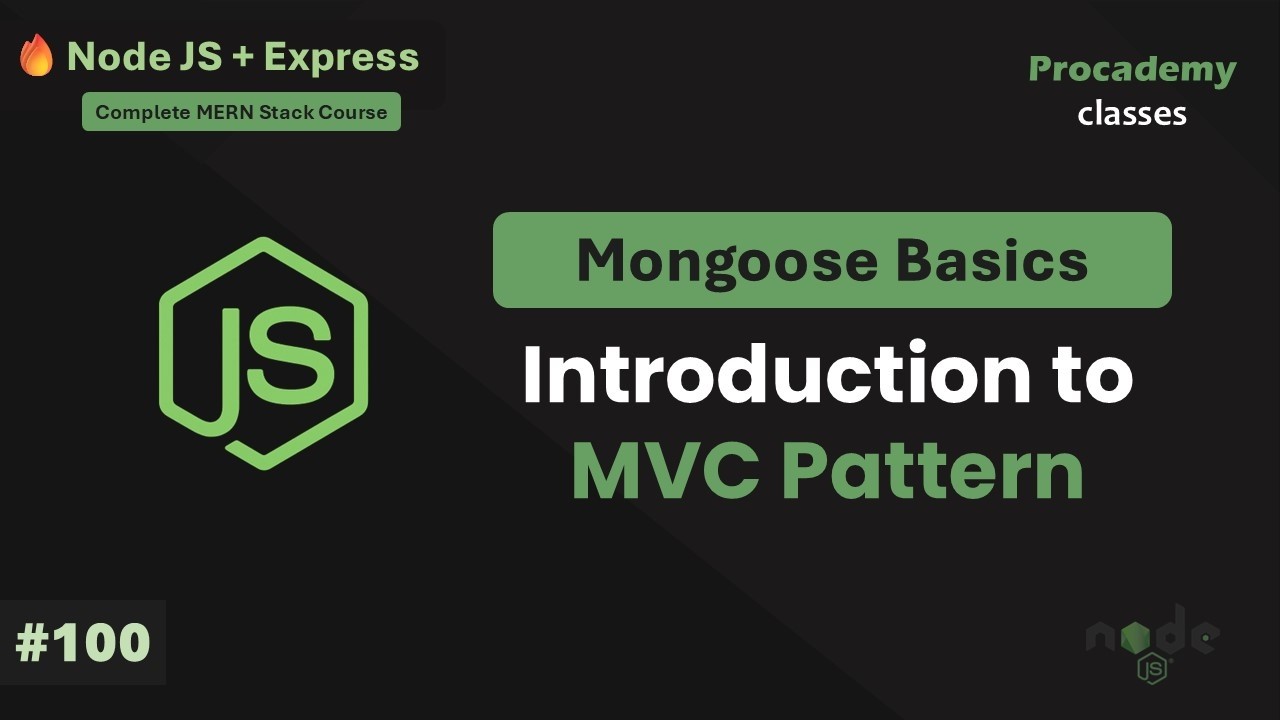 Refactoring to MVC Architecture in Express & Mongoose | The MVC Pattern ...