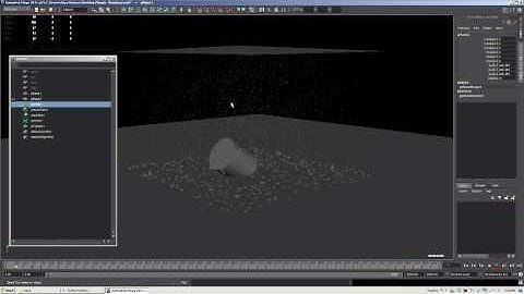 Maya Dynamics - Basic rain system setup with collisions