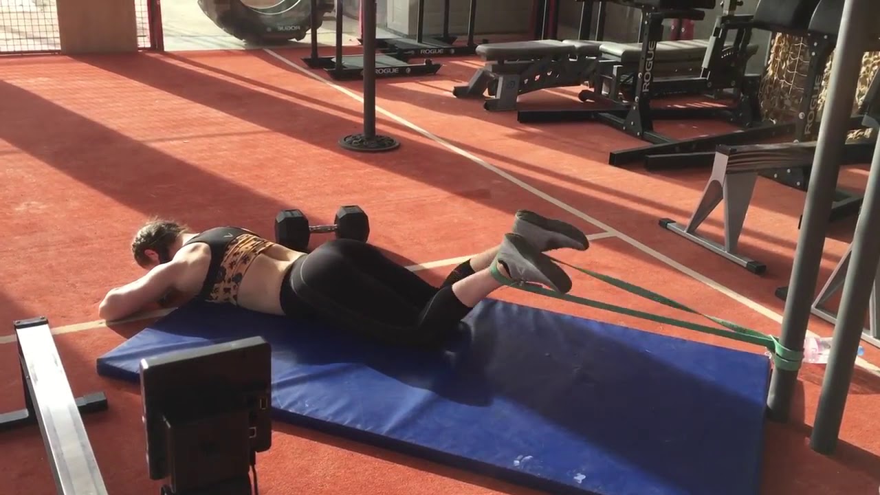 Banded hamstring curls - YouTube