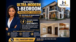 Lovely Apartments in Port Harcourt: Exquiste 1 Bedroom Apartment for Rent