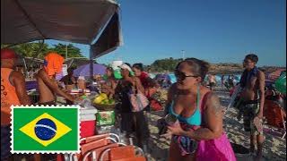 Hot Day 4К Brazil walk beach 2023 【4K UHD】