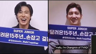 20201106 東方神起 TVXQ congratulating Super Junior on their 15th Anniversary