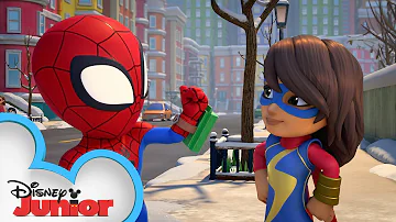 Tornado of Snow! | Marvel's Spidey and his Amazing Friends | @disneyjunior