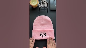 How to Embroider a beanie #shorts #animeedit