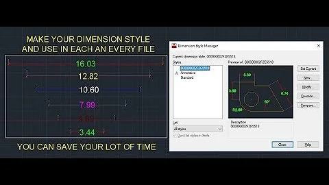 How to make dimension style & use each an every file