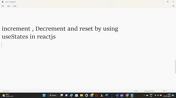 Increment and Decrement and reset button by using useStates in react js