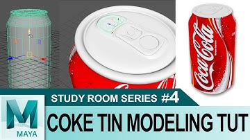 Coke Tin Modeling Tutorial in Autodesk Maya 2017  3D Tutorials for Beginners  Study Room Series #4