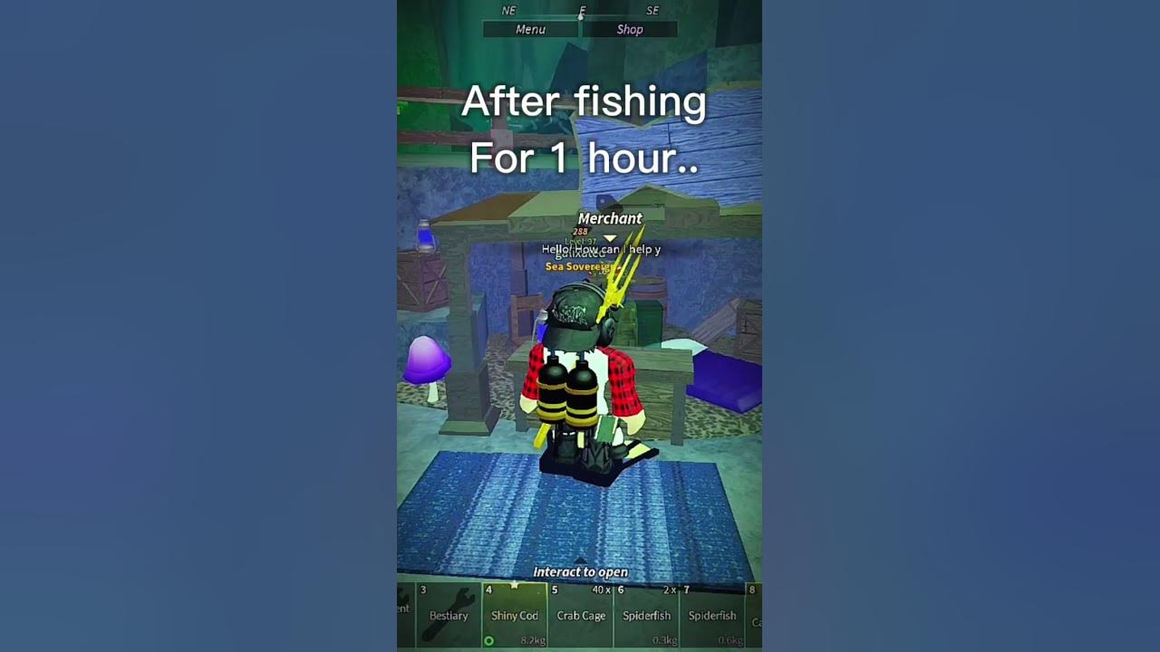 Fishing for One Hour At The Depths! #roblox #fisch #fyp #viral