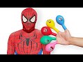 Spider Man Fingers Balloon Game with Jigsaw!