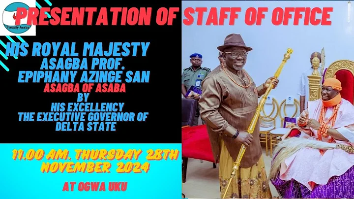 PRESENTATION OF STAFF OF OFFICE TO ASAGBA PROF EPIPHANY AZINGE SAN BY THE GOVERNOR #fyp #youtube