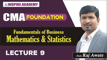 CMA foundation maths I day 9 I Raj awate