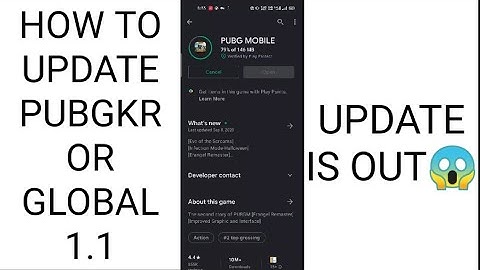 HOW TO UPDATE PUBG KR 1.1 || HOW TO UPDATE PUBG MOBILE GLOBAL 1.1 || PUBG UPDATE 1.1