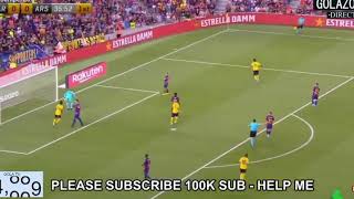 Aubameyang goal Barcelona vs Arsenal 0 1 Aubameyang goal