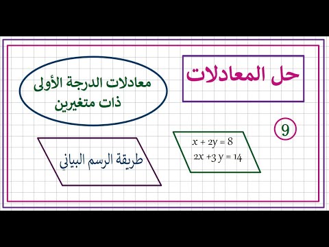حل المعادلات من الصفر إلى الاحتراف معادلات الدرجه الاولى ذات متغيرين الرسم البياني الدرس 9 