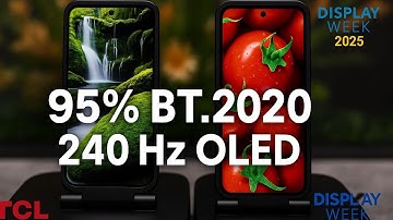 TCL CSOT FMM OLED at Display Week 2025: 95 % BT.2020, 240 Hz Mobile Panel, PLP Low-Power, UDC