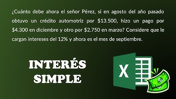 INTERÉS SIMPLE - Ejercicio en Excel 💻
