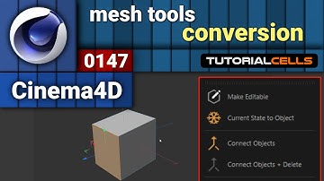 0147. conversion menu ( make editable, current state, connect objects ) in cinema 4d