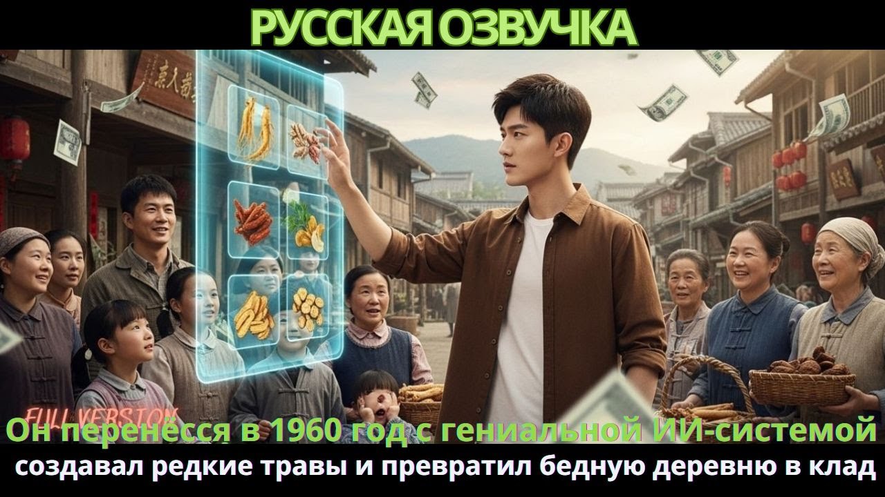 Он перенёсся в1960год с гениальной ИИ-системой создавал редкие травы превратил бедную деревню в клад