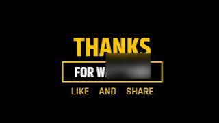 Thanks for watching outro | Youtube best new intro | Free to use | @joeyboytvvlog