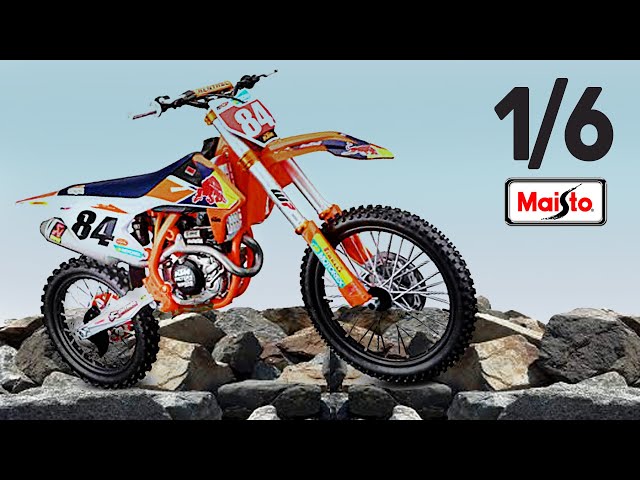 Miniatura MOTO KTM SUPERBIKE 450 SX 450 2018 RED BULL 1/6 Maisto, Laranja