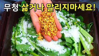 무청 이렇게 보관하면 1년이 팔팔하고, 부드럽게 맛까지 좋습니다. [무청요리 꺼먹지 담그는법]