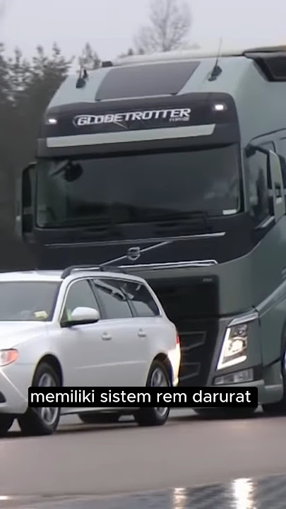 Kecanggihan Truk Volvo Ketika Mobil Di Depan Rem Mendadak #shorts