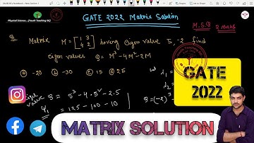 GATE (Physics) Matrix Solution || ATV s Tutorial