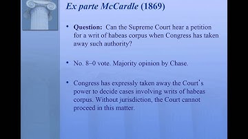 ex parte McCardle