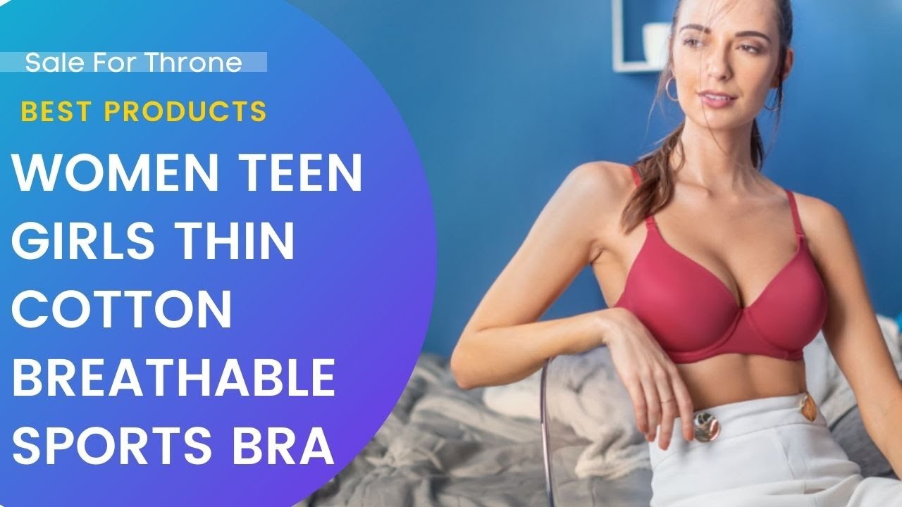 Women Teen Girls Thin Cotton Breathable Sports Bra | Amazon | Video | Review