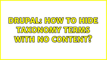 Drupal: How to hide taxonomy terms with no content?