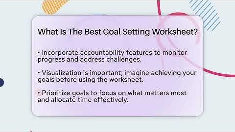 What Is The Best Goal Setting Worksheet? - The Personal Growth Path