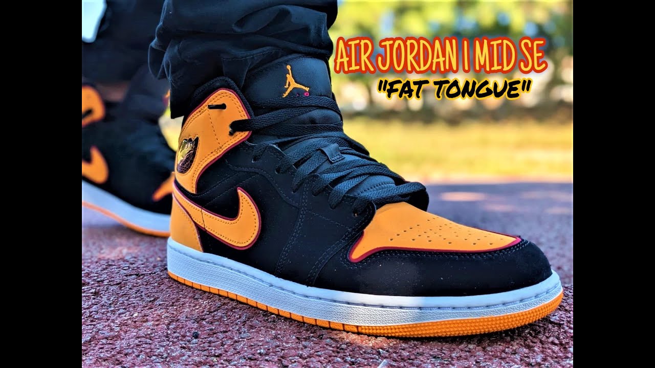 Air Jordan 1 Mid SE Vivid Orange On Feet Review - YouTube