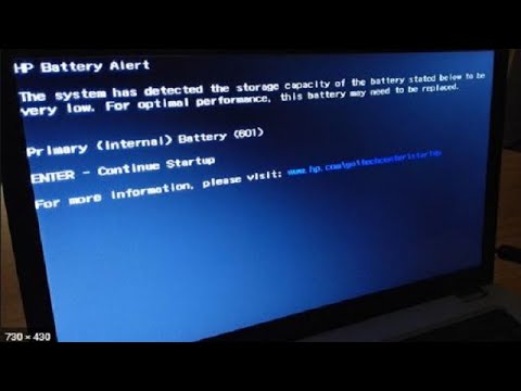 Error 601 internal battery 601 may need replacement