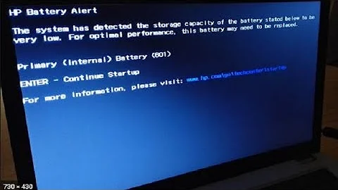 Error 601 internal battery 601 may need replacement