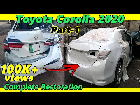 toyota-corolla-full-restoration|-accident-car-repair|-mobeen-mughal